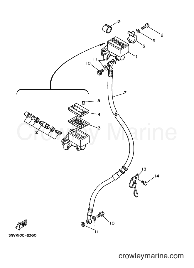 1997 Dirt Bike XT350 - XT350 (3NVR) [010] - FRONT MASTER CYLINDER