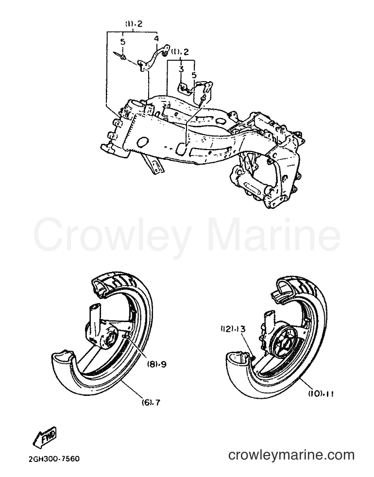 Yamaha Motors FZR1000 (2GH) [999] - ALTERNATE FOR CHASSIS
