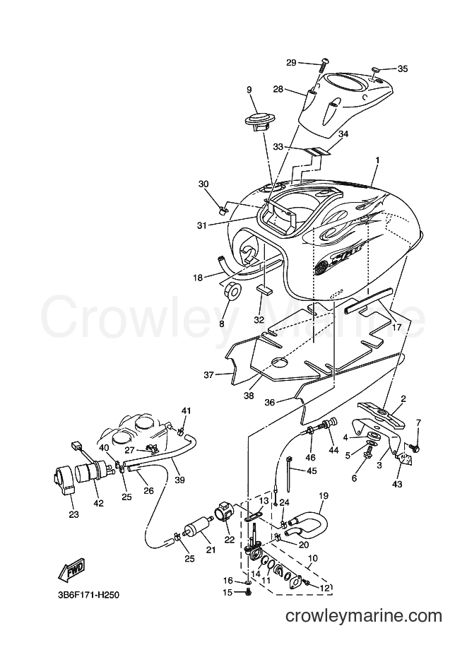 2009 Cruiser XVS650 - XVS650 (3B6F) [010] - FUEL TANK