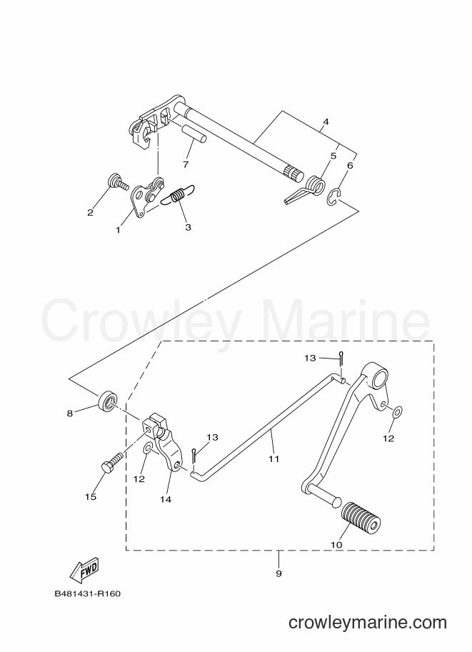 2017 Street Bike TFX150 - TFX150 (B482) [010] - SHIFT SHAFT