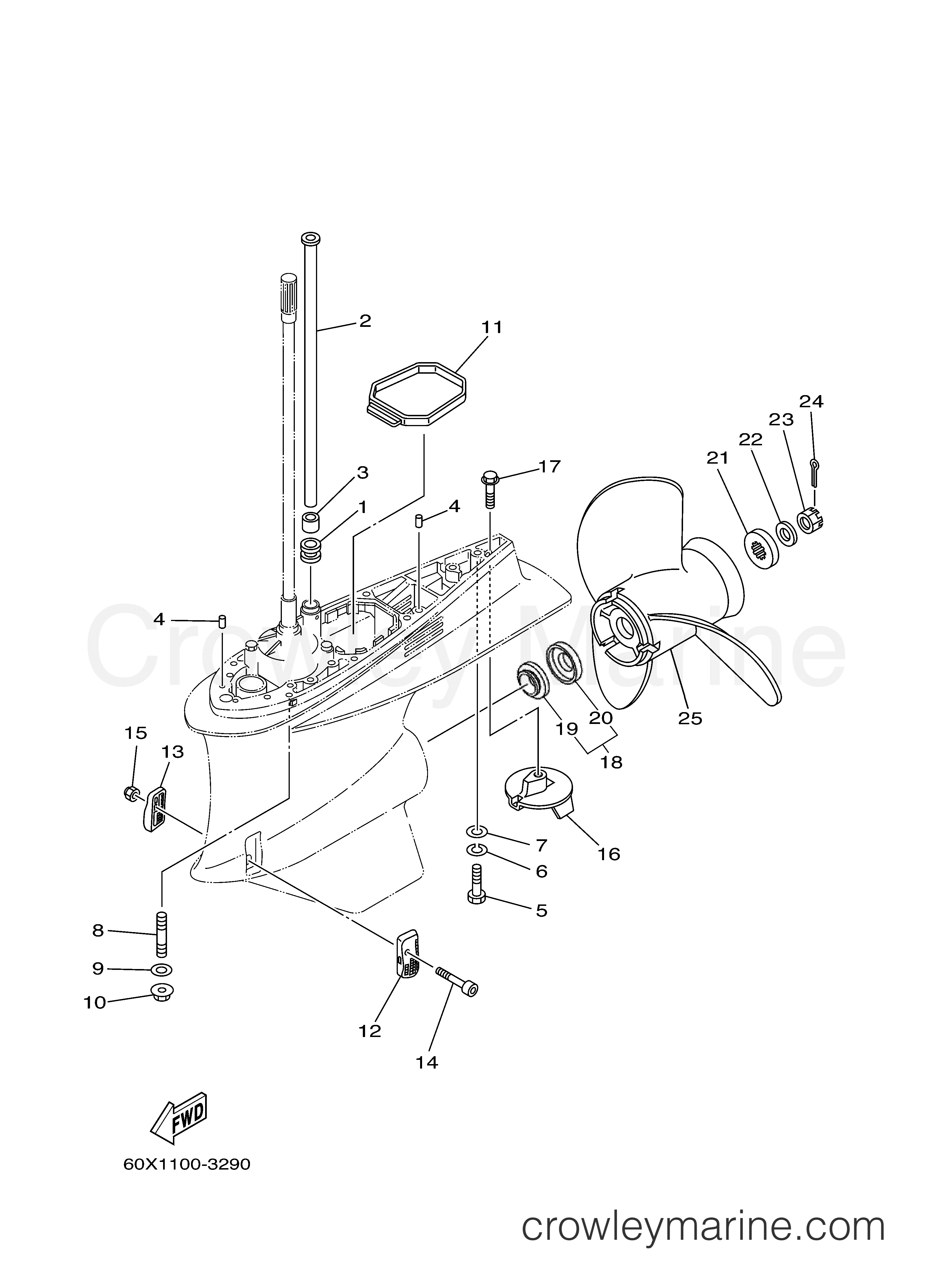 Yamaha Motors VZ300TLRC - LOWER CASING DRIVE 2