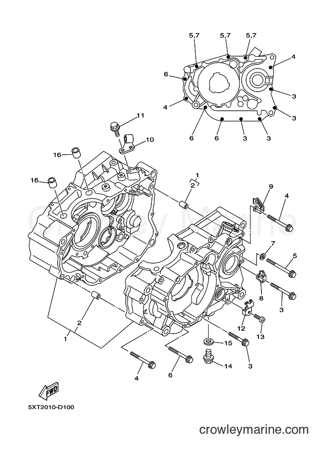 2005 Dirt Bike XG250 - XG250 (4D62) [010] - CRANKCASE
