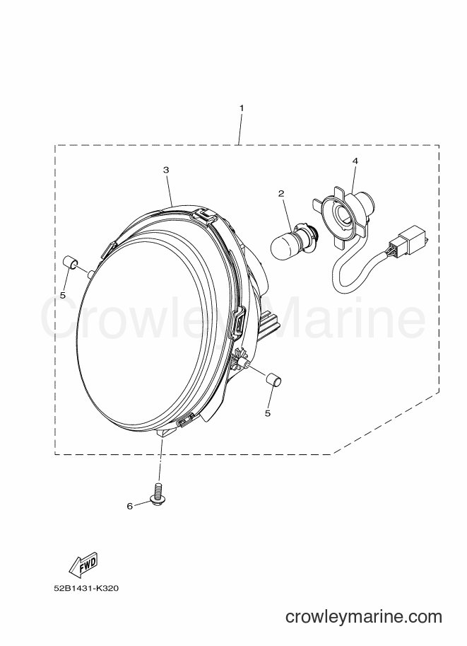 Yamaha Motors XC115S (52B1) [010] - HEADLIGHT