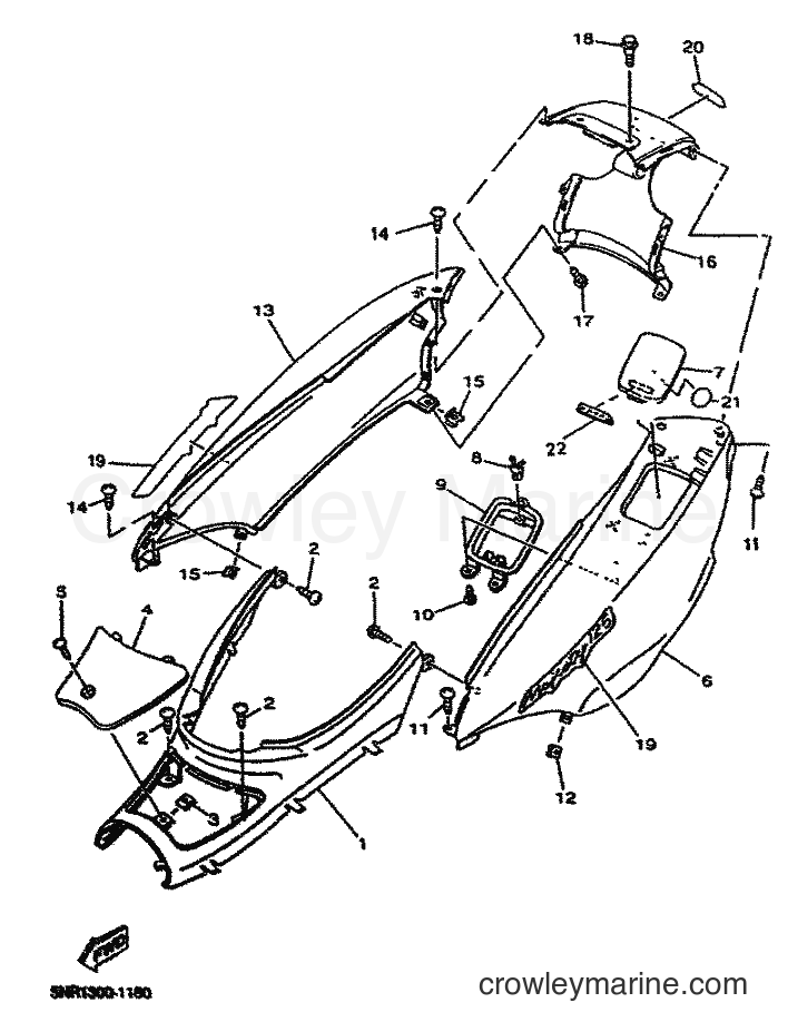 2001 Scooter YP125E - YP125E (5NR1) [010] - SIDE COVER
