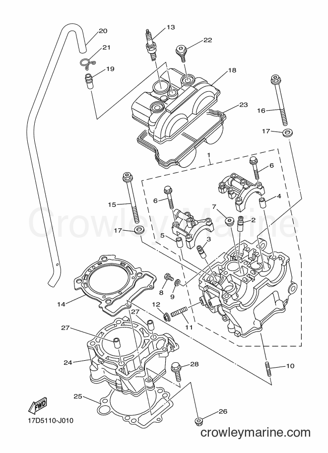 2012 Dirt Bike YZ250F - YZ250F (17DA) [010] - CYLINDER