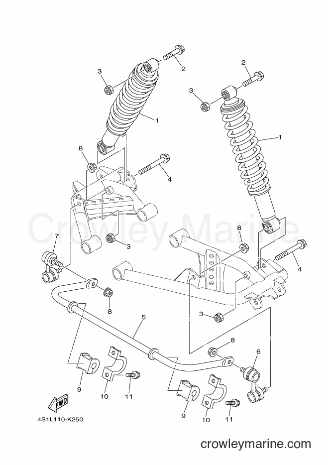 2012 ATV YFM450FWAD - YFM450FWAD (1CTB) [010] - REAR SUSPENSION