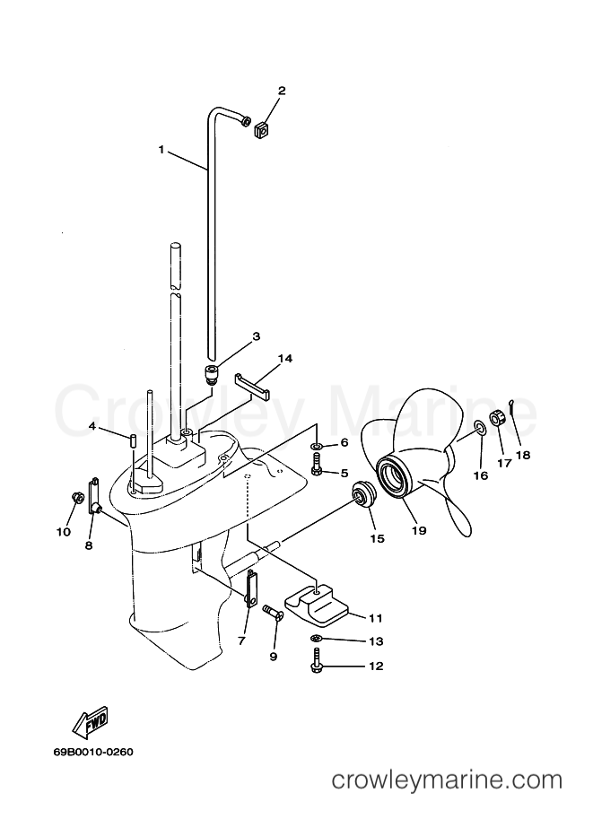 Yamaha Motors F15PLH (69A) [030] - LOWER CASING & DRIVE 2