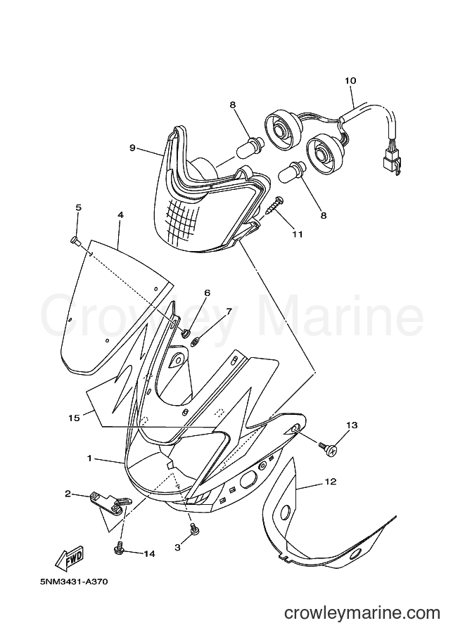 2002 Scooter JZ120F - JZ120F (5NM4) [010] - HEADLIGHT