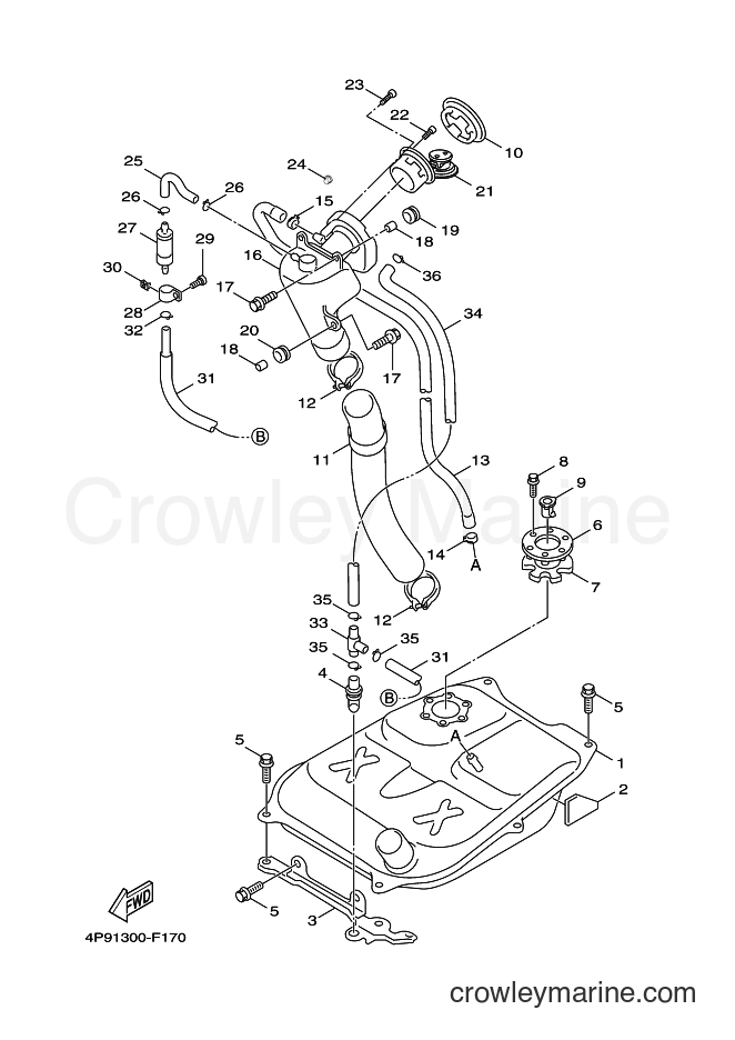 2007 Scooter XC125 - XC125 (4P92) [010] - FUEL TANK