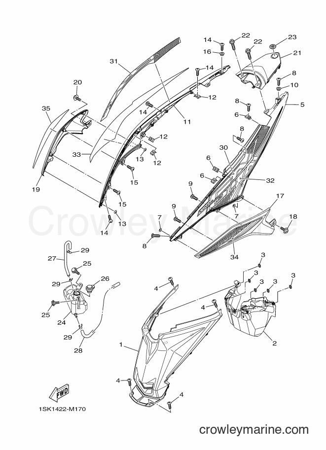 2013 Scooter AL125FC - AL125FC (1SK1) [010] - SIDE COVER