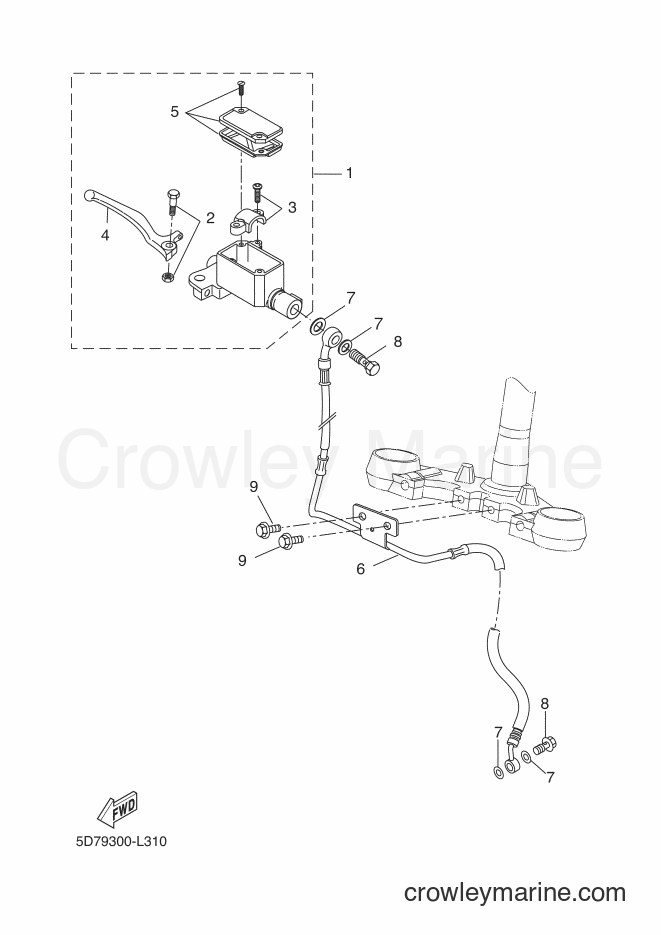 2012 Sport Bike YZF-R125 - YZF-R125 (5D7B) [080] - FRONT MASTER CYLINDER