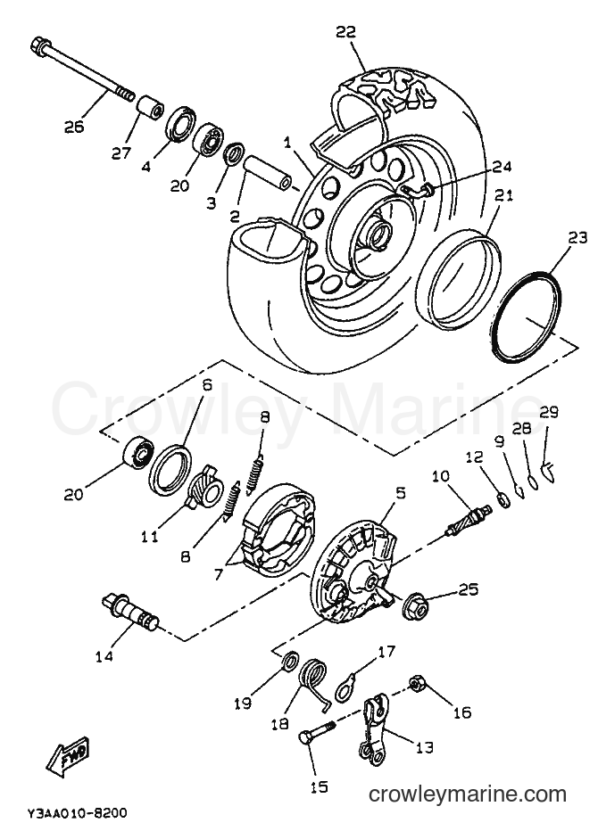 1995 Scooter CW50 - CW50 (4BX6) [999] - FRONT WHEEL