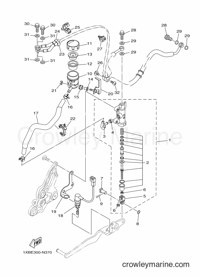 2017 Street Bike MT07A - MT07A (BU21) [010] - REAR MASTER CYLINDER