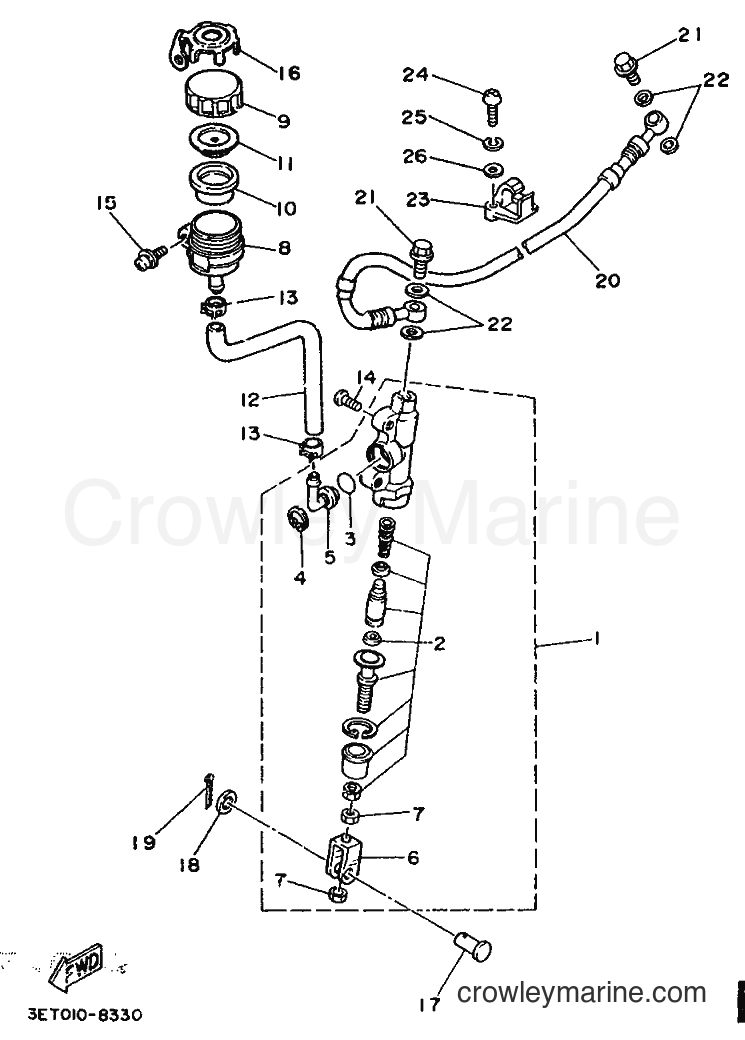 Yamaha Motors DT125R (3NC2) [999] - REAR MASTER CYLINDER
