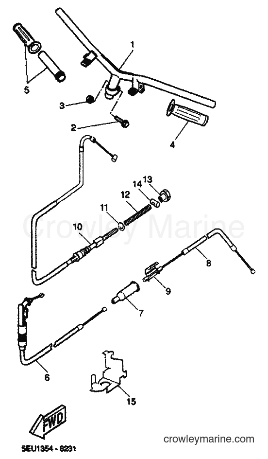 Yamaha Motors YH50 (5PF1) [020] - STEERING HANDLE & CABLE