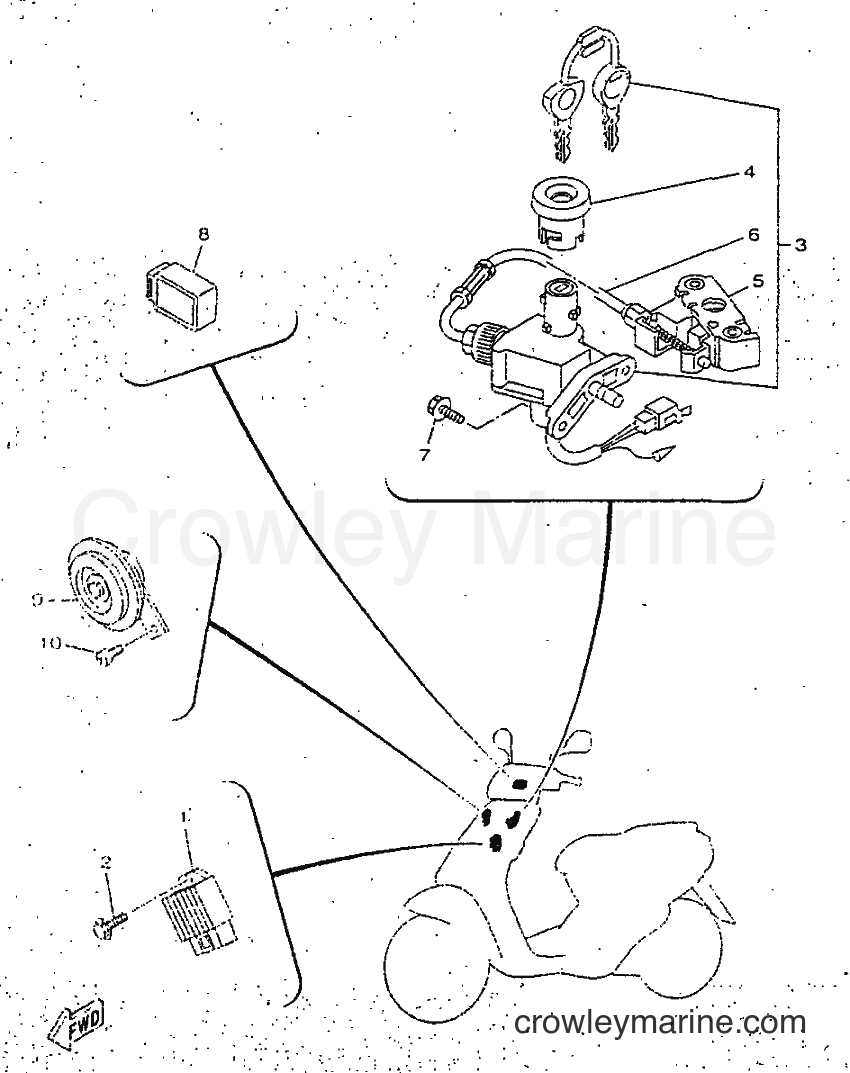 1998 Scooter YN50 - YN50 (5BW1) [010] - ELECTRICAL 1