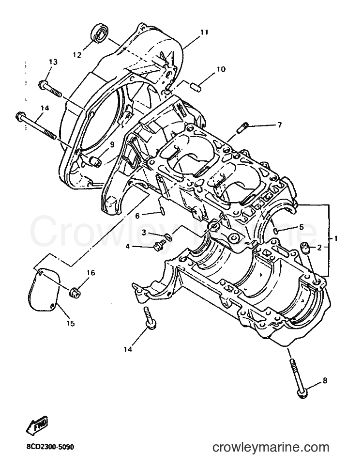 Yamaha Motors VX600 (8CD2) [010] - CRANKCASE