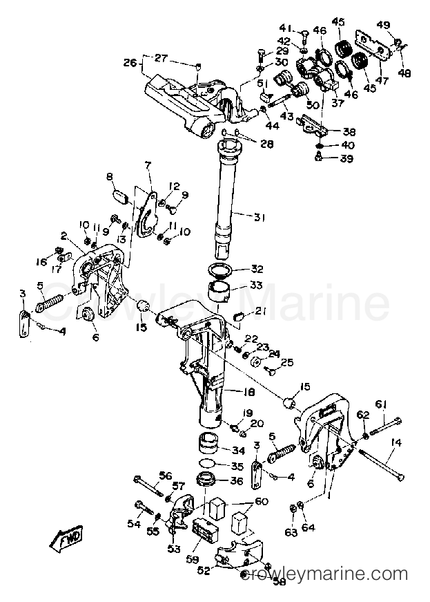 Yamaha Motors F9.9LD - BRACKET 1