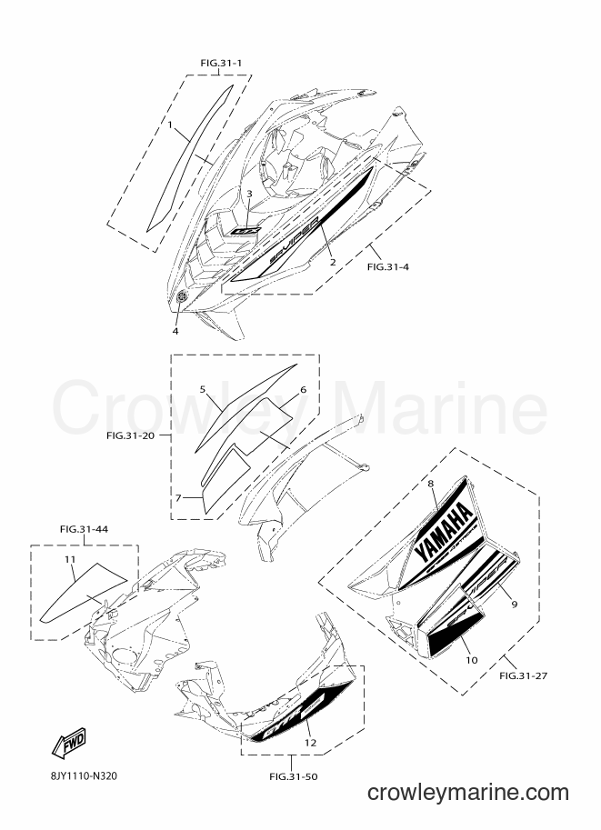 Yamaha Motors SRV10LS (8JY1) [010] - EMBLEM
