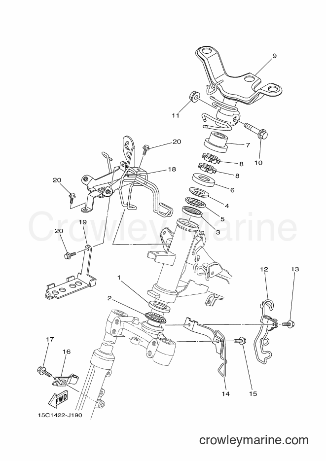 Yamaha Motors TK115C (40D1) [010] - STEERING