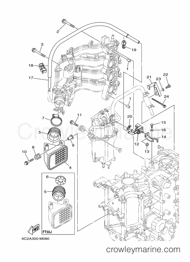 Yamaha Motors FT60GET (6C6A) [050] - INTAKE 2