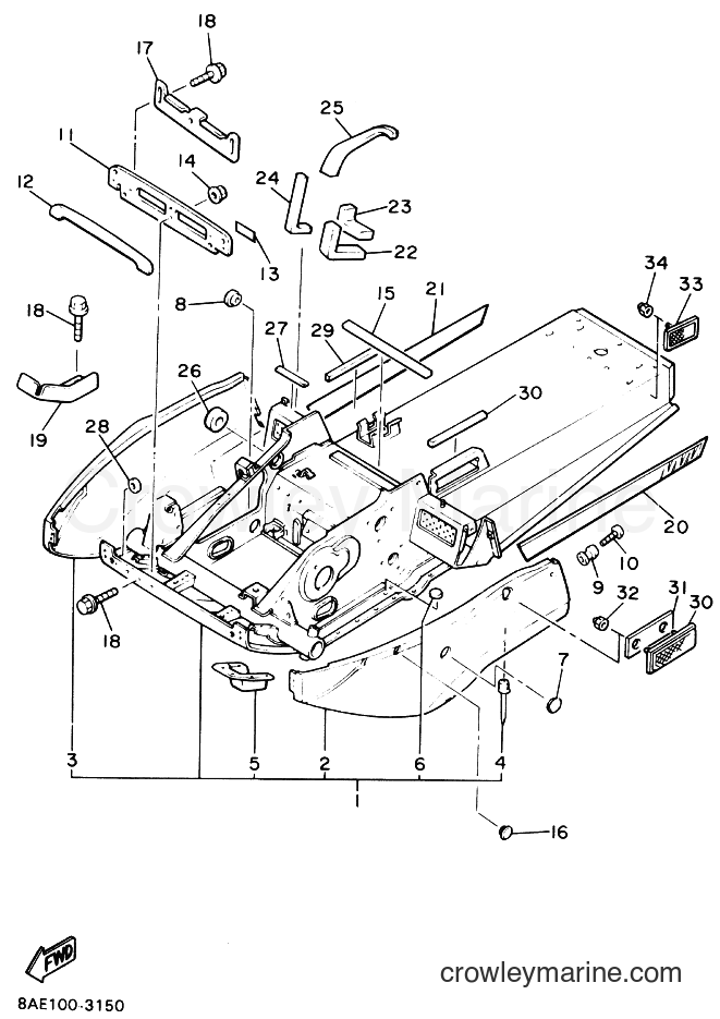 Yamaha Motors BR250 (8AE1) [020] - FRAME