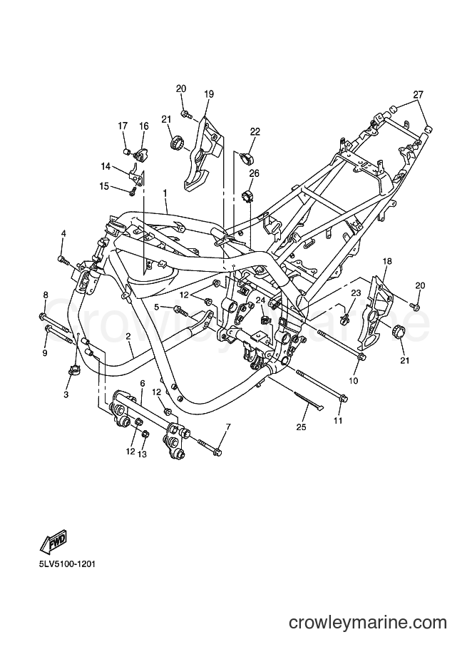 2002 Street Bike FZS1000 - FZS1000 (5LV8) [011] - FRAME