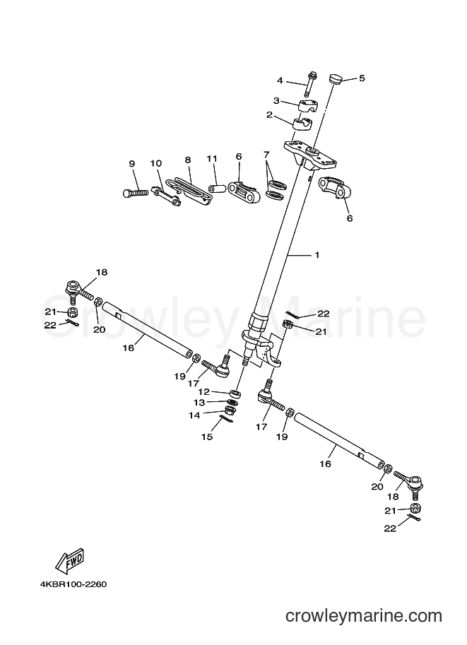 2002 ATV YFM350FW-X - YFM350FW-X (4KBS) [010] - STEERING