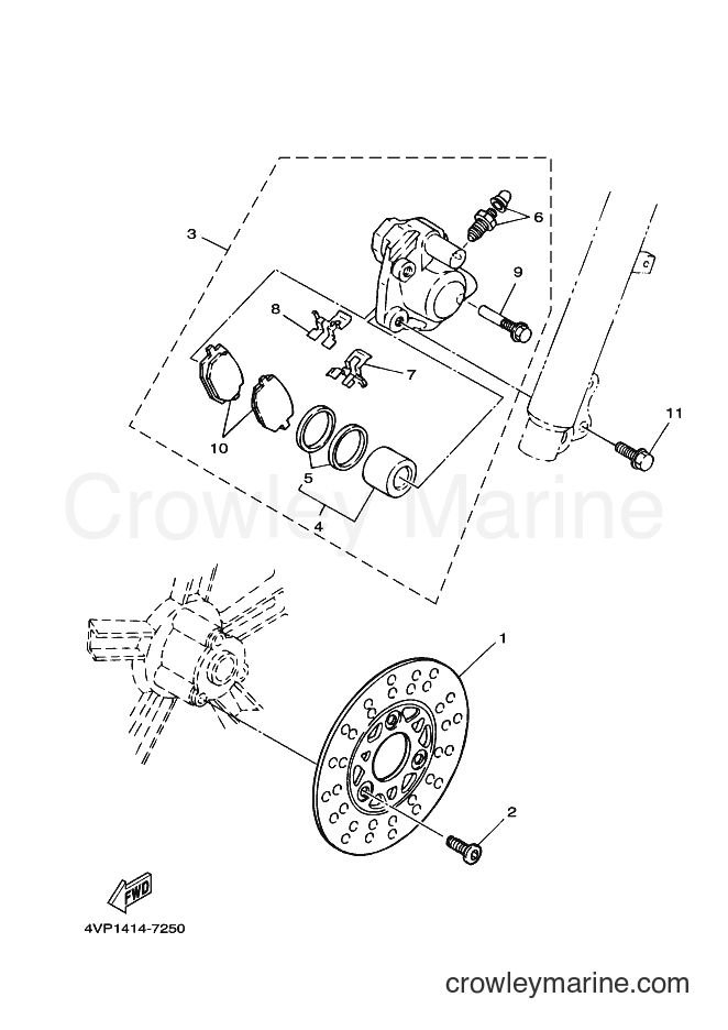 2003 Scooter YW50 - YW50 (5PN2) [010] - FRONT BRAKE CALIPER