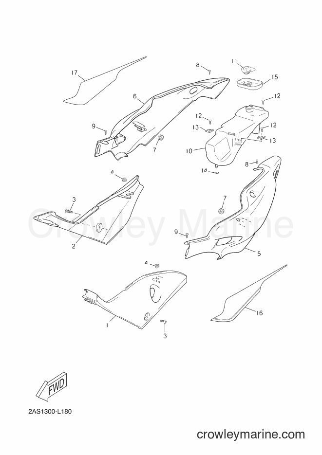2012 Scooter TZR50 - TZR50 (2AS1) [010] - SIDE COVER