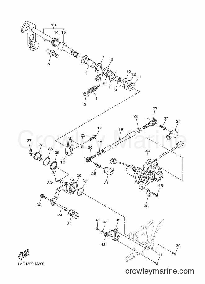 2013 Sport Bike FJR1300AS - FJR1300AS (1MD2) [010] - SHIFT SHAFT