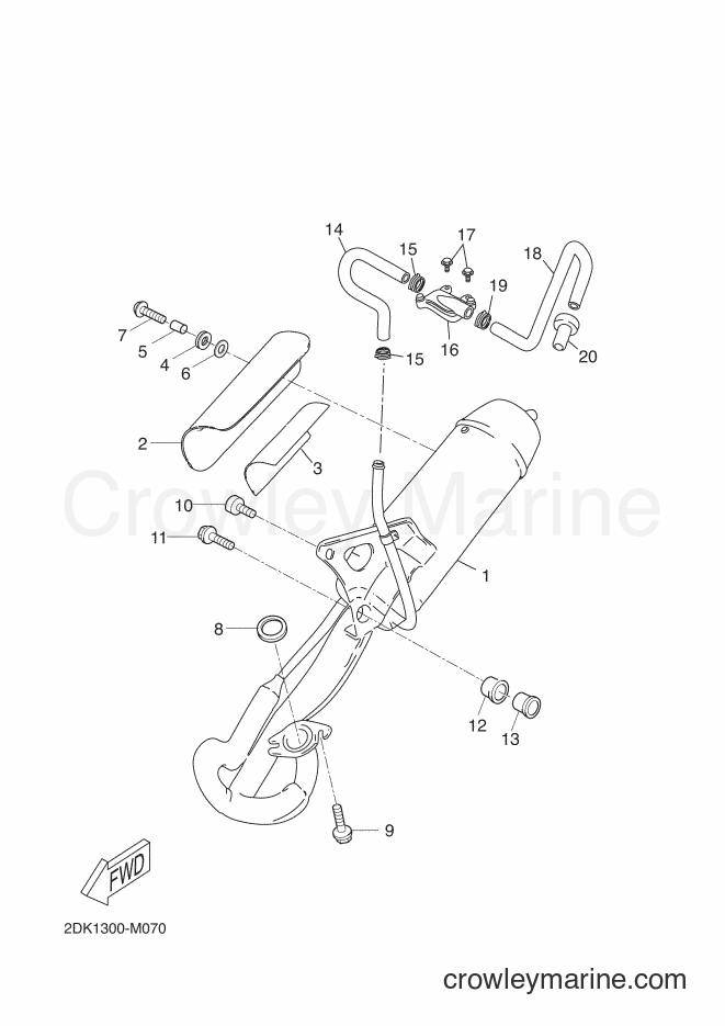 Yamaha Motors YN50E (2DK1) [010] - EXHAUST
