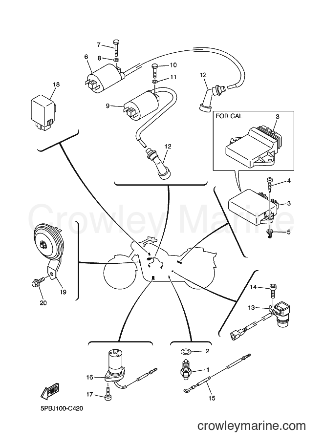 Yamaha Motors XVS1100AT (5YS5) [010] - ELECTRICAL 1