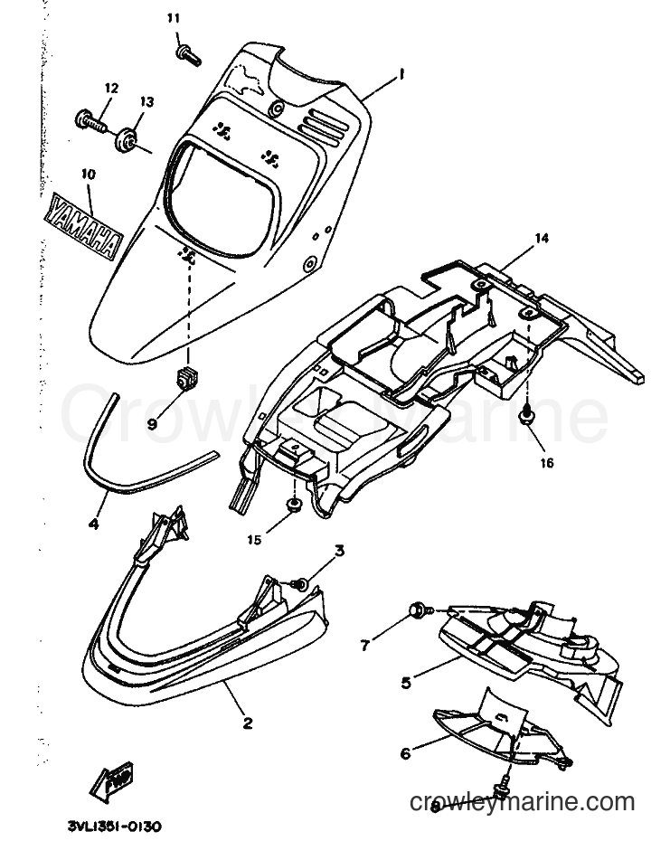 1990 Scooter CW50 - CW50 (3WV1) [999] - GARDE BOUE