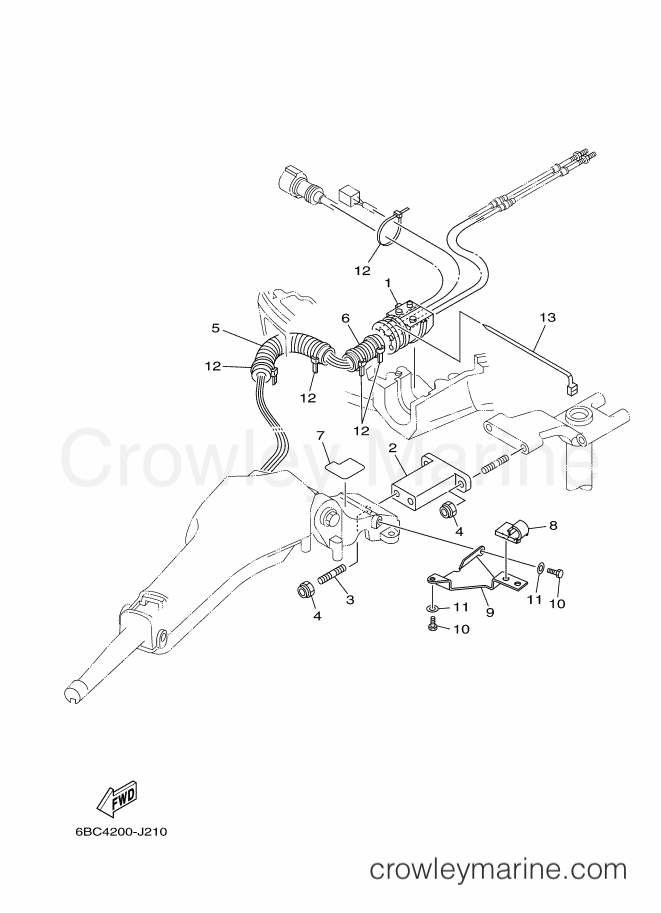 Yamaha Motors F75CEHDL (6BCC) [020] - STEERING 3