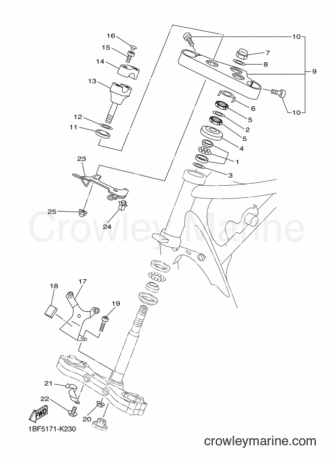 Yamaha Motors XVS650A (1BF5) [010] - STEERING