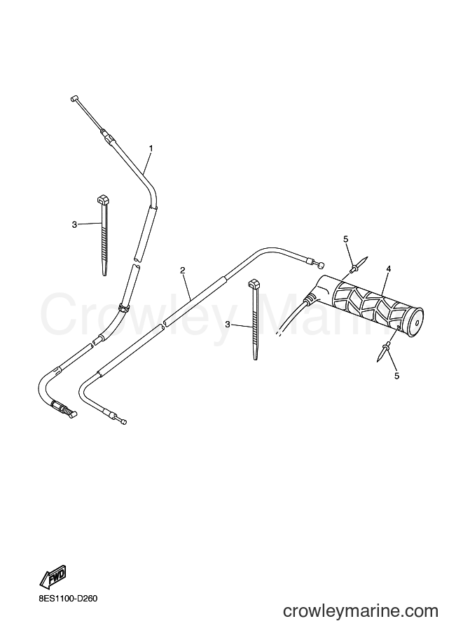 Yamaha Motors RS10M (8FK1) [020] - CONTROL CABLE