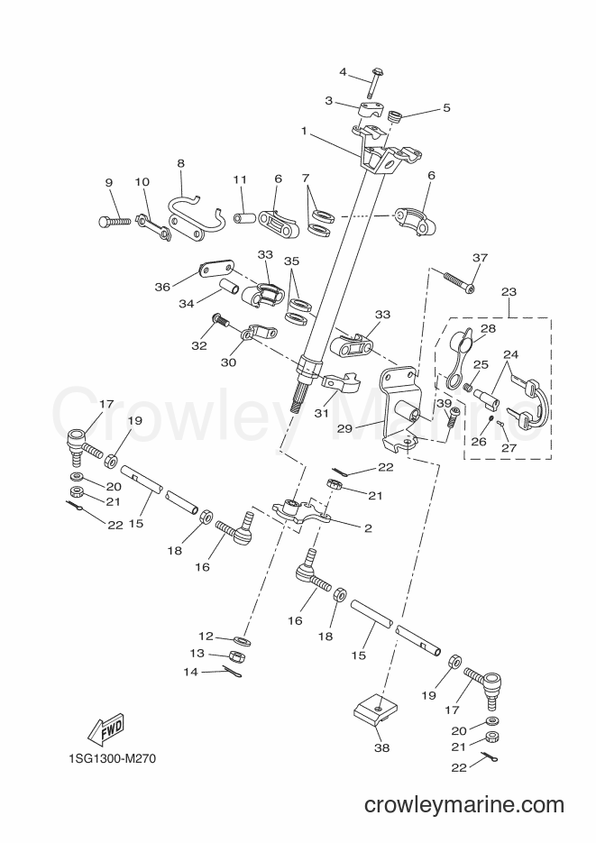 2014 ATV YFM350FWA - YFM350FWA (1SG2) [030] - STEERING