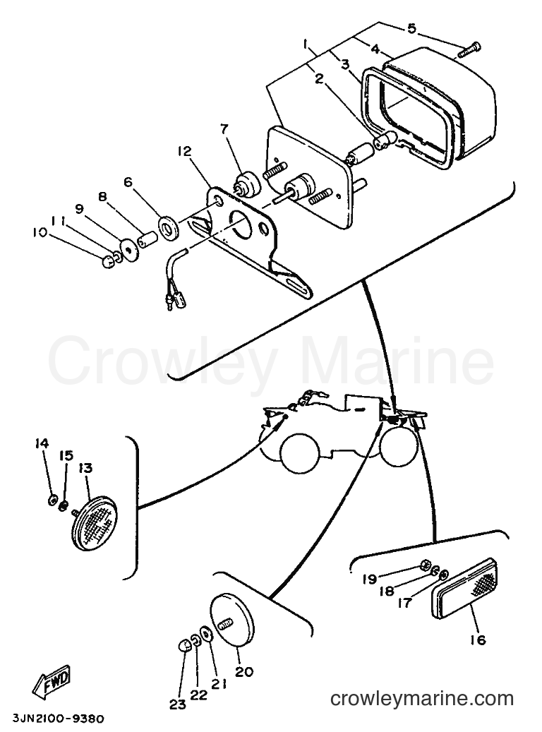 1989 ATV YFU1 - YFU1 (3JN2) [010] - TAILLIGHT
