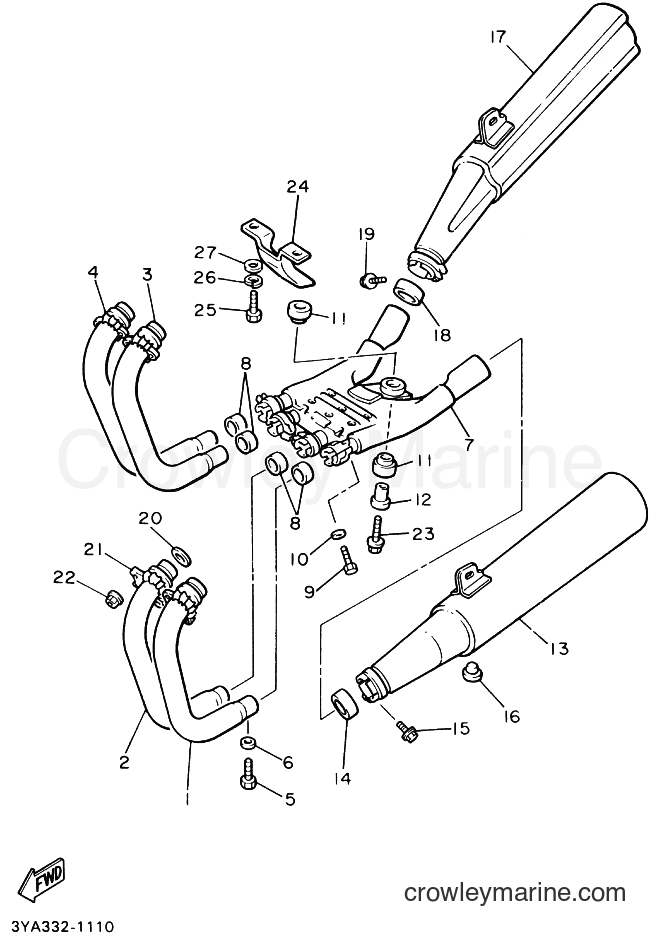 Yamaha Motors FJ1200 (4AH9) [010] - EXHAUST