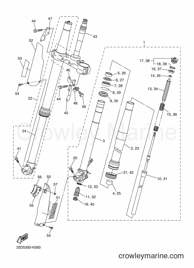 2009 Dirt Bike WR250R - WR250R (32D5) [010] - FRONT FORK