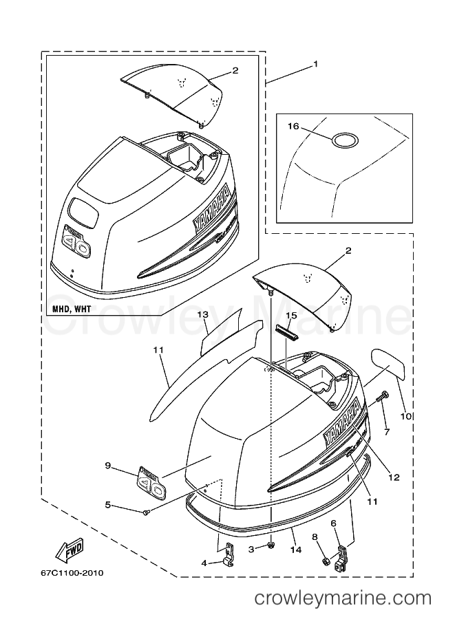 Yamaha Motors F40BMHDS (67C2) [200] - TOP COWLING