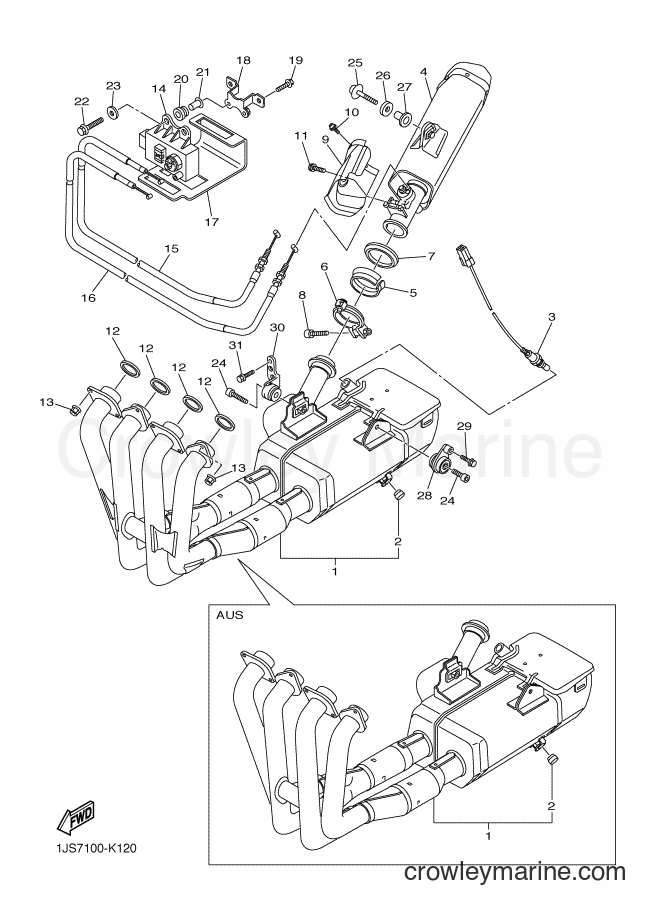 Yamaha Motors YZF-R6 (1JS7) [010] - EXHAUST