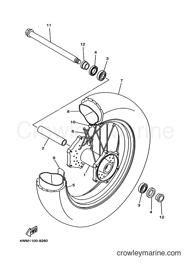 Yamaha Motors XV1700A (5VNL) [010] - FRONT WHEEL