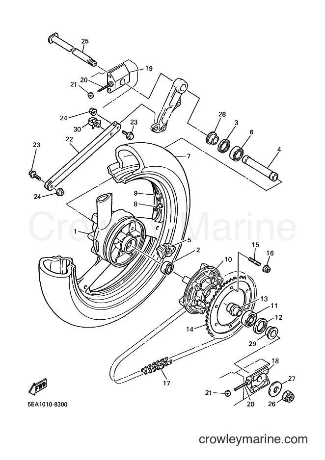 Yamaha Motors XJR1300 (5EAB) [070] - REAR WHEEL