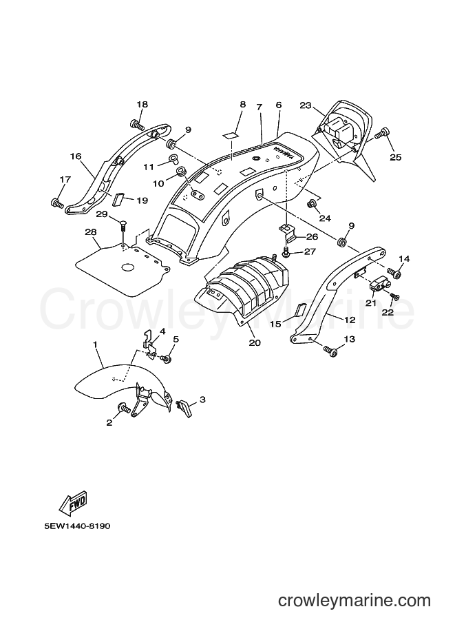 Yamaha Motors XVS650 (5EW1) [01A] - FENDER