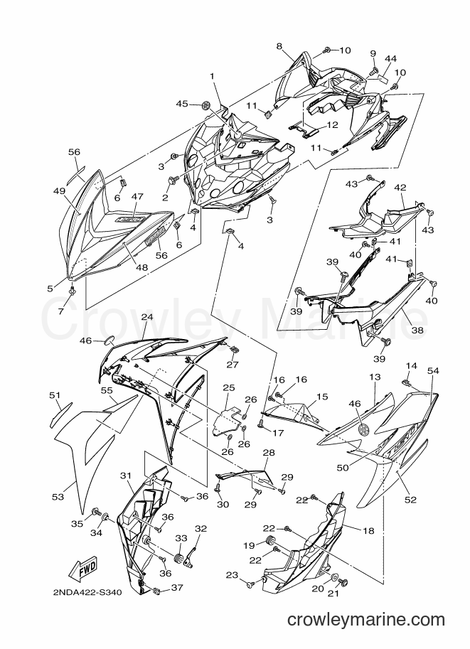 Yamaha Motors T150 (2NDB) [990] - LEG SHIELD