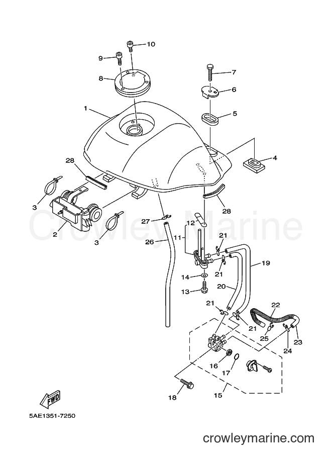2000 Dirt Bike TDR125 - TDR125 (5AN7) [010] - FUEL TANK