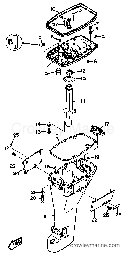 Yamaha Motors F9.9SK - UPPER CASING
