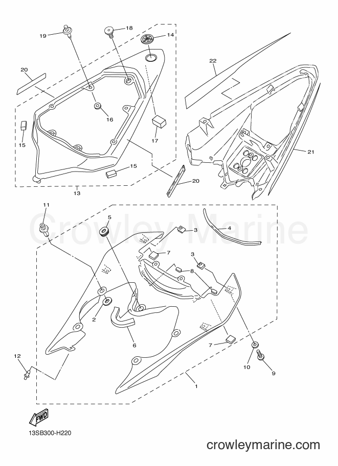 Yamaha Motors YZF-R6 (13SC) [010] - SIDE COVER
